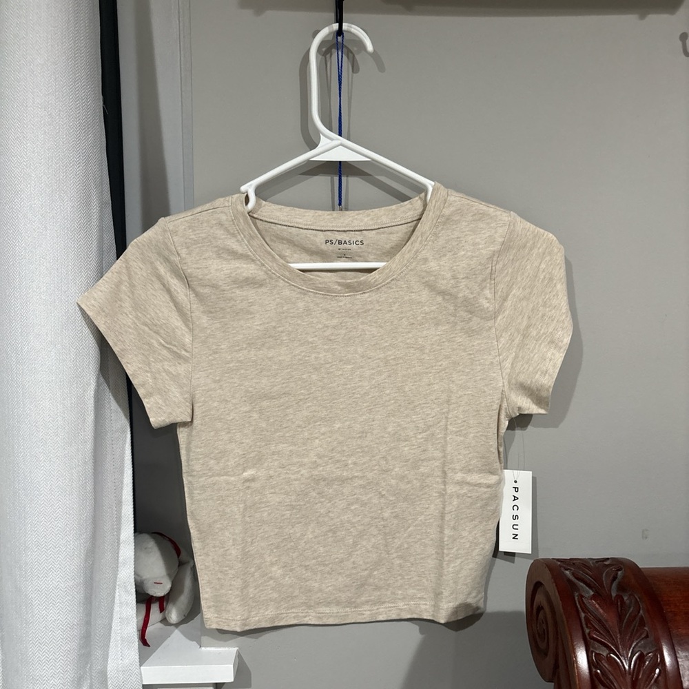 PacSun Basics Beige Crop Top